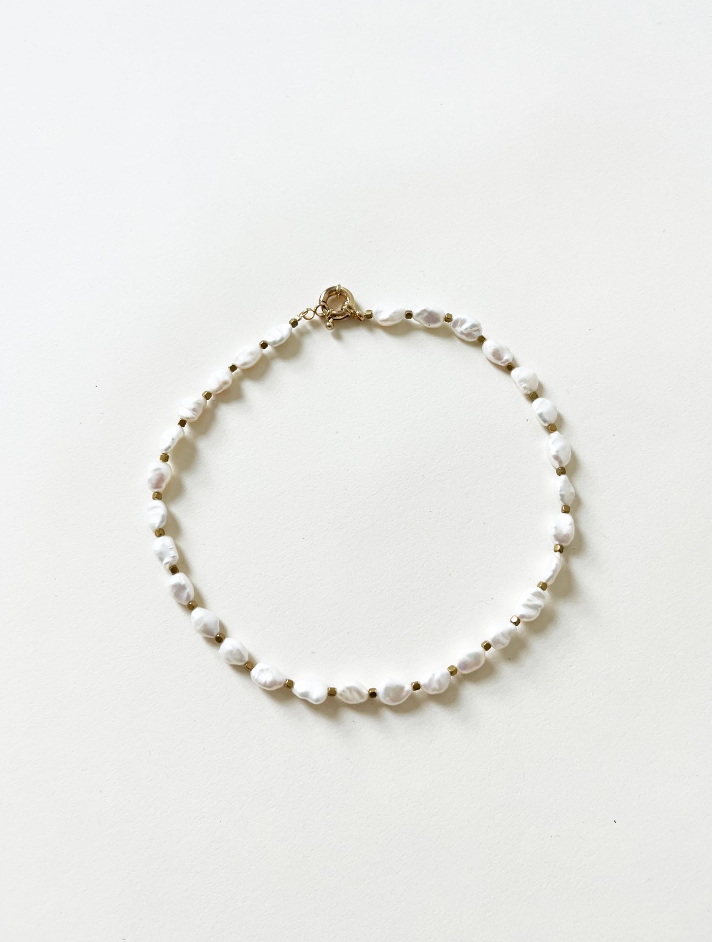 Handmade Large Freshwater Pearl Stone Heart Charm Necklace