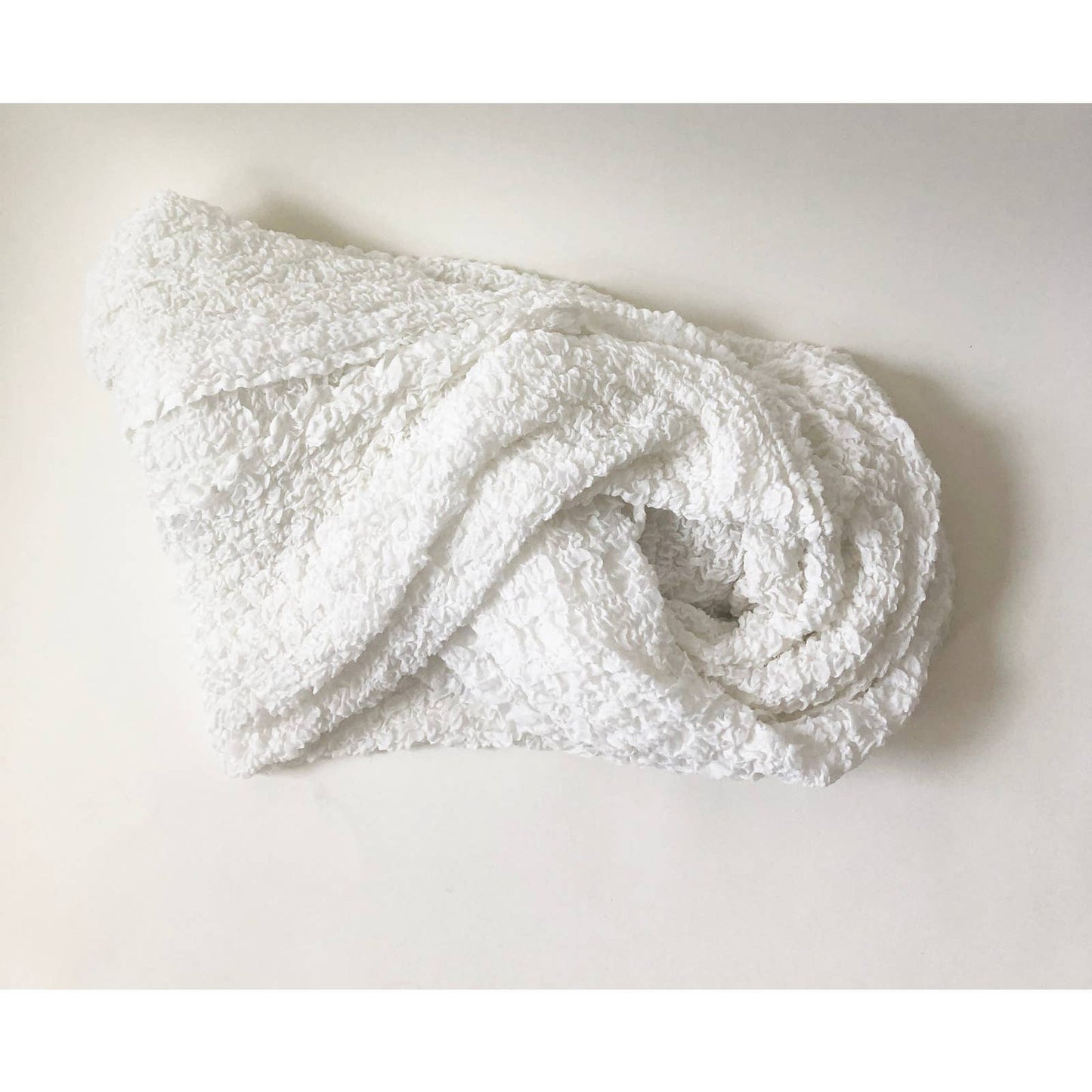 Vintage Scrunch Linen Bedcover | White Linen King Coverlet