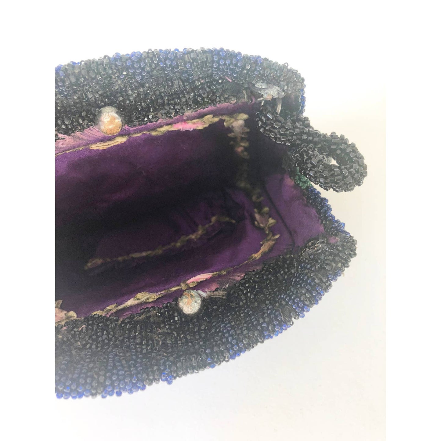 Vintage Floral Beaded Clutch Bag