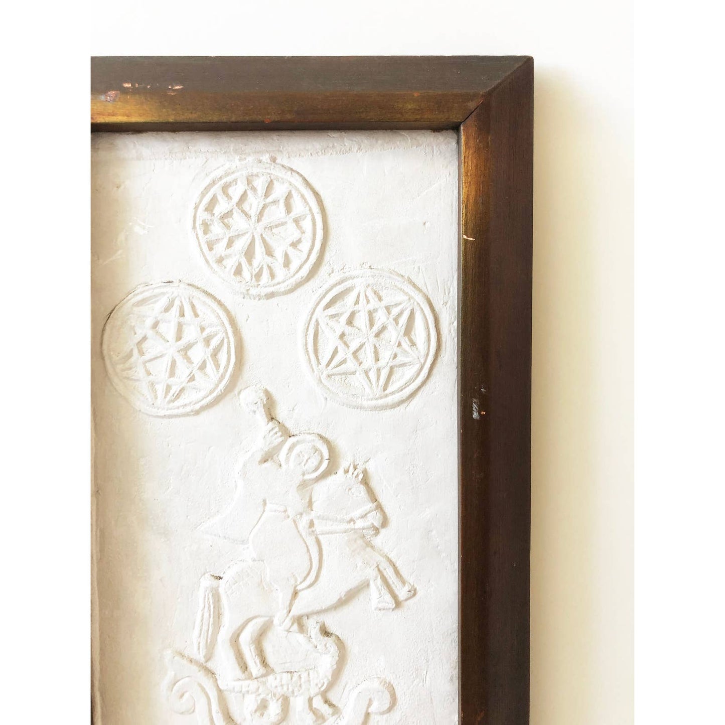 Vintage Celtic Cement Relief Plaque Wall Hanging