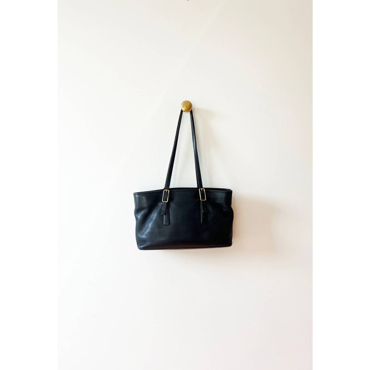 Vintage 90s Coach Black Leather Bag