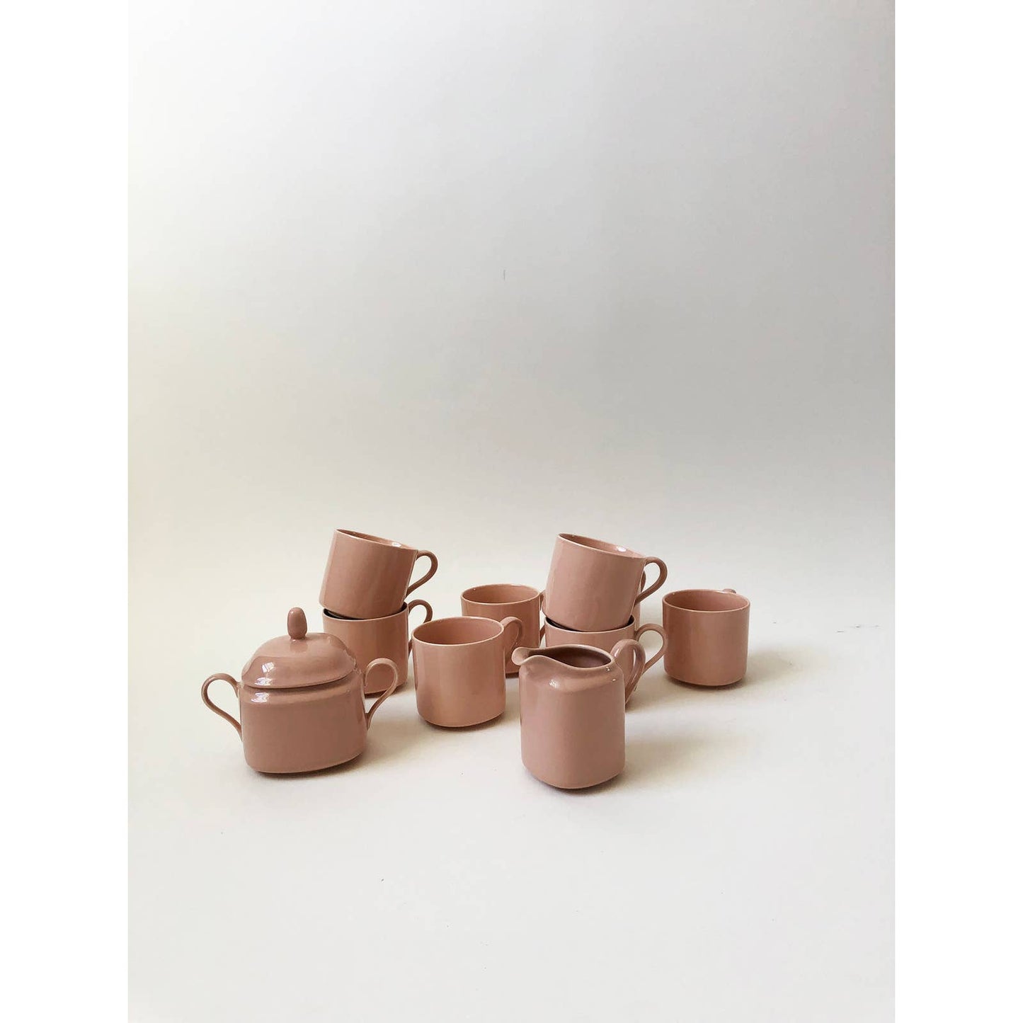 Vintage 80s Pink Tea Set