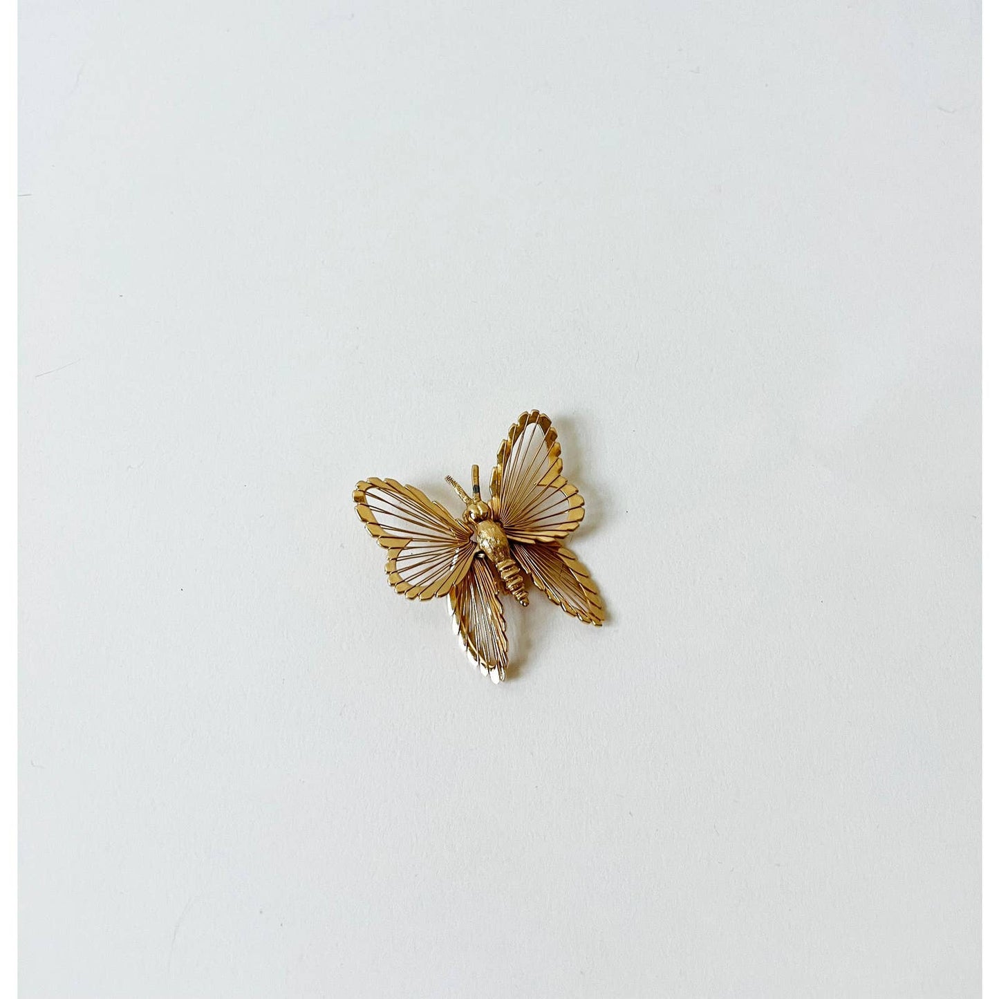 Vintage Gold Tone Butterfly Monet Pin Brooch