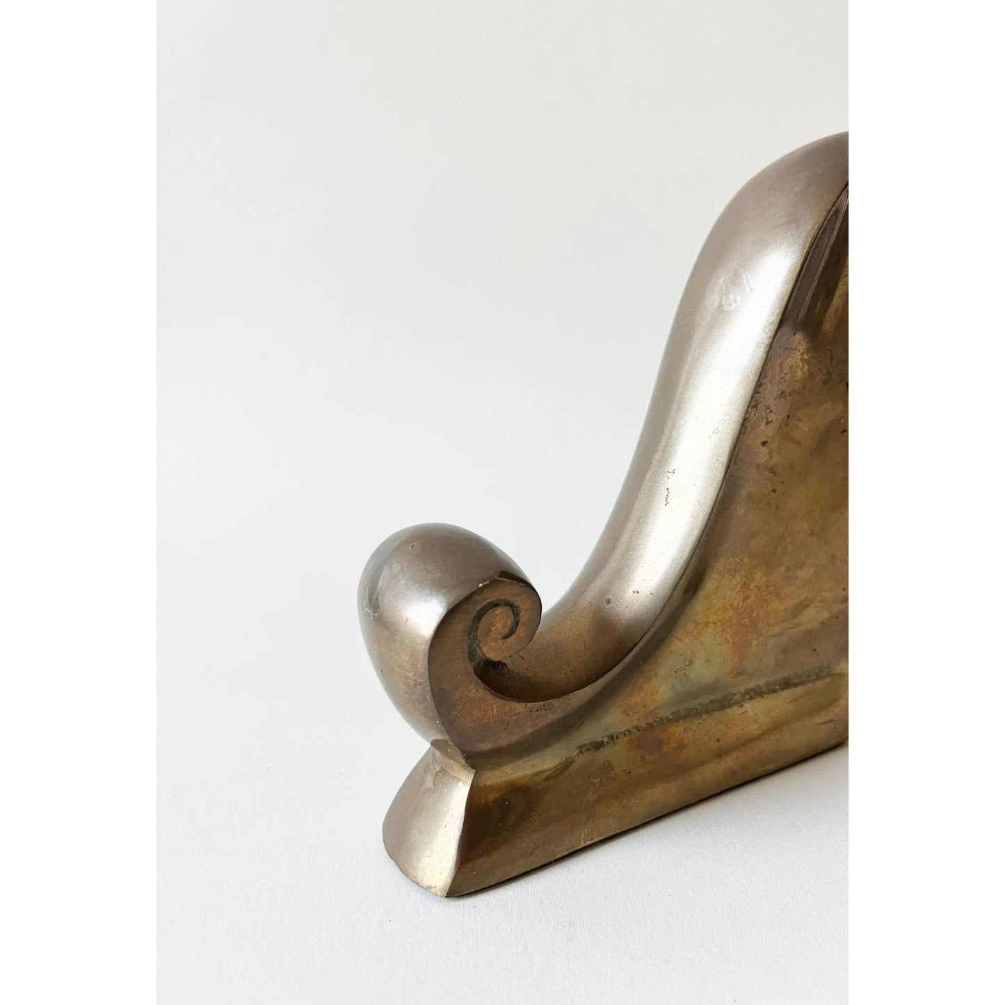 Solid Brass Scrolled Book Ends
