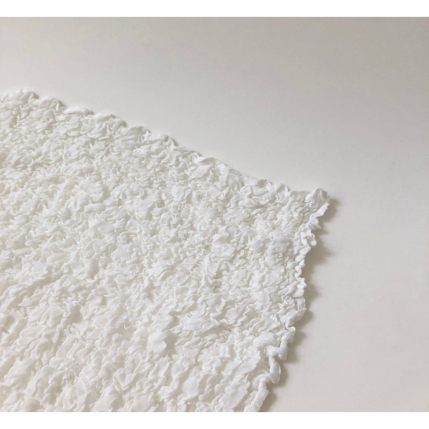 Vintage Scrunch Linen Bedcover | White Linen King Coverlet