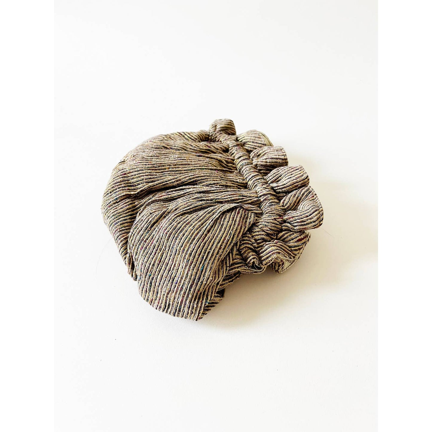 Vintage Gold Scrunch Clutch Bag