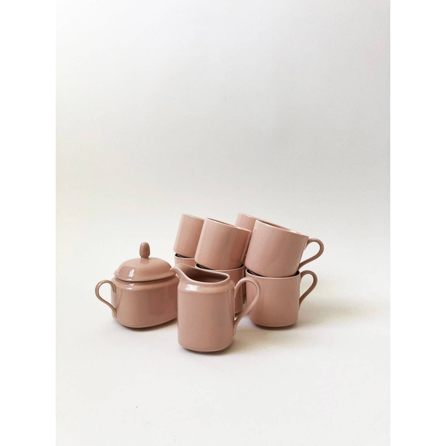 Vintage 80s Pink Tea Set