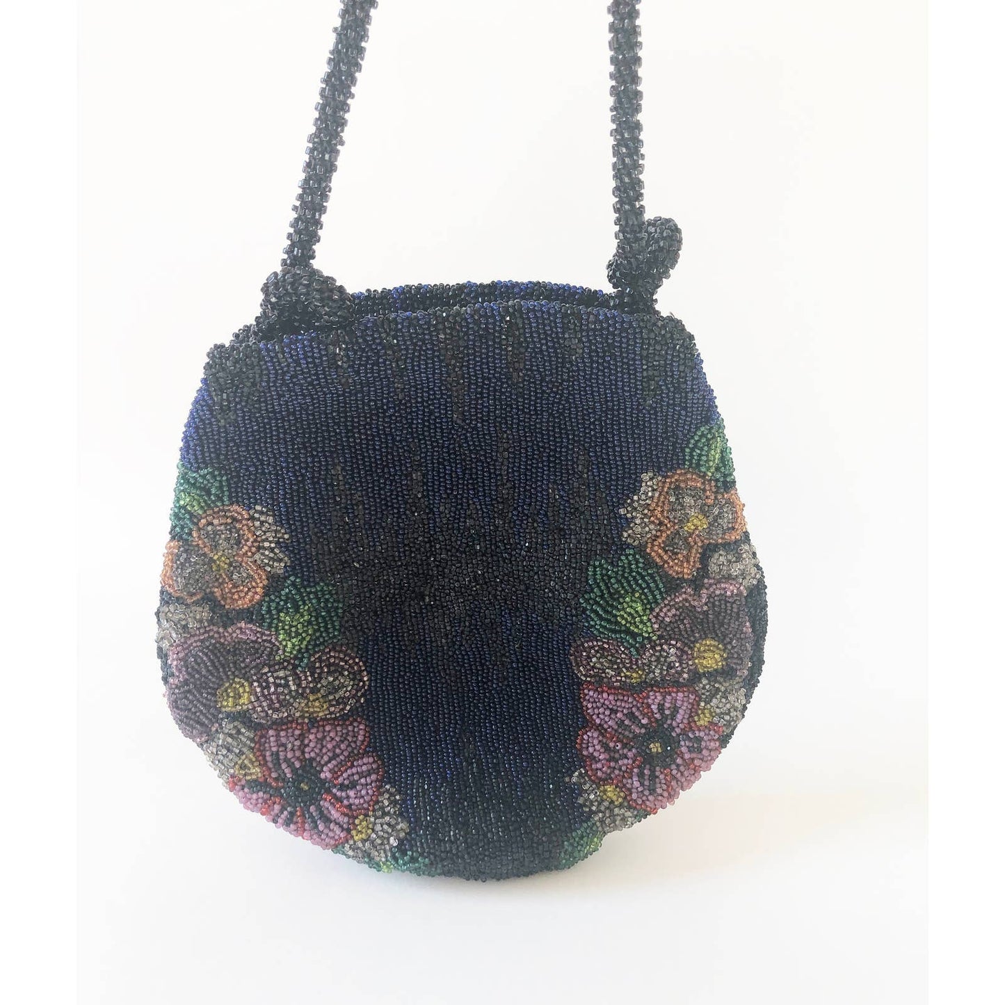 Vintage Floral Beaded Clutch Bag