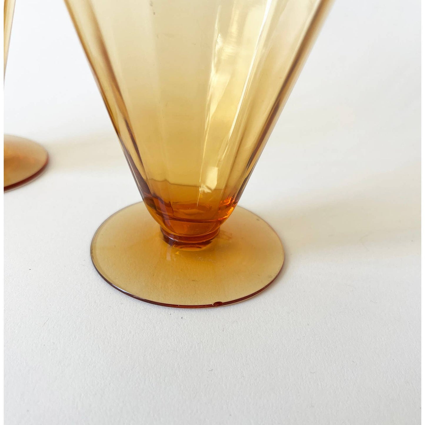 Vintage Burnt Orange Cocktail Drinking Glasses - Set of 2