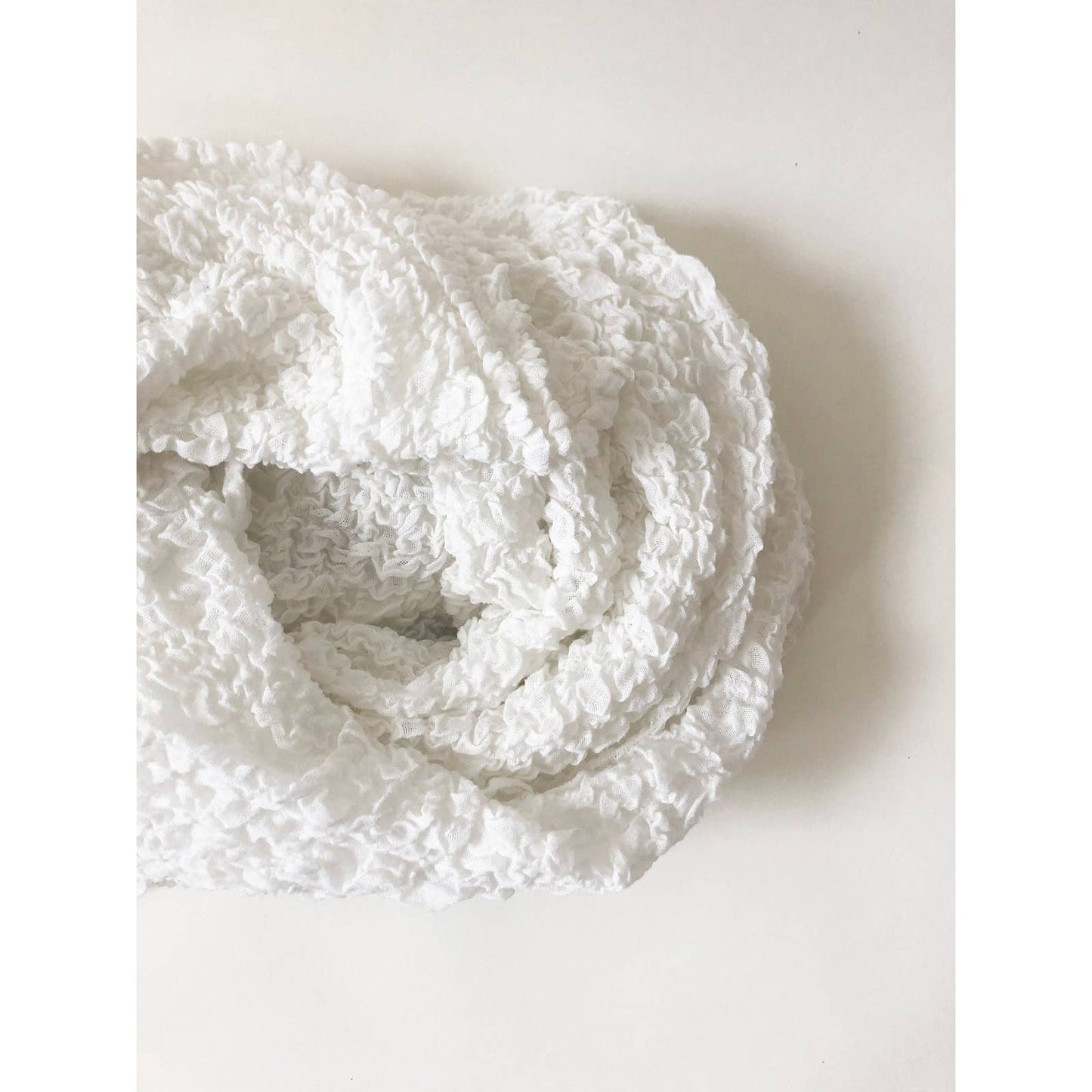Vintage Scrunch Linen Bedcover | White Linen King Coverlet