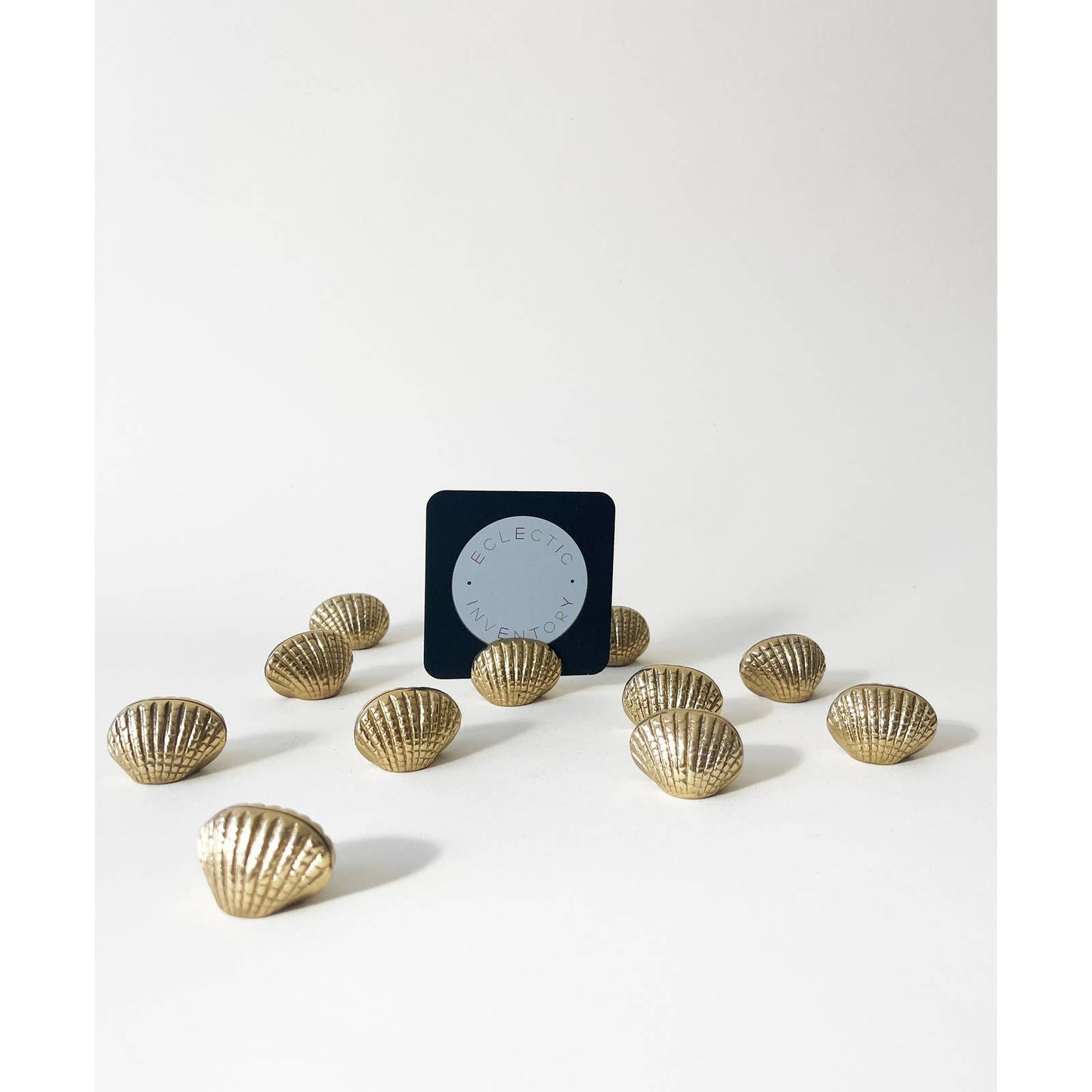 Vintage Brass Shell Mini Card Holder