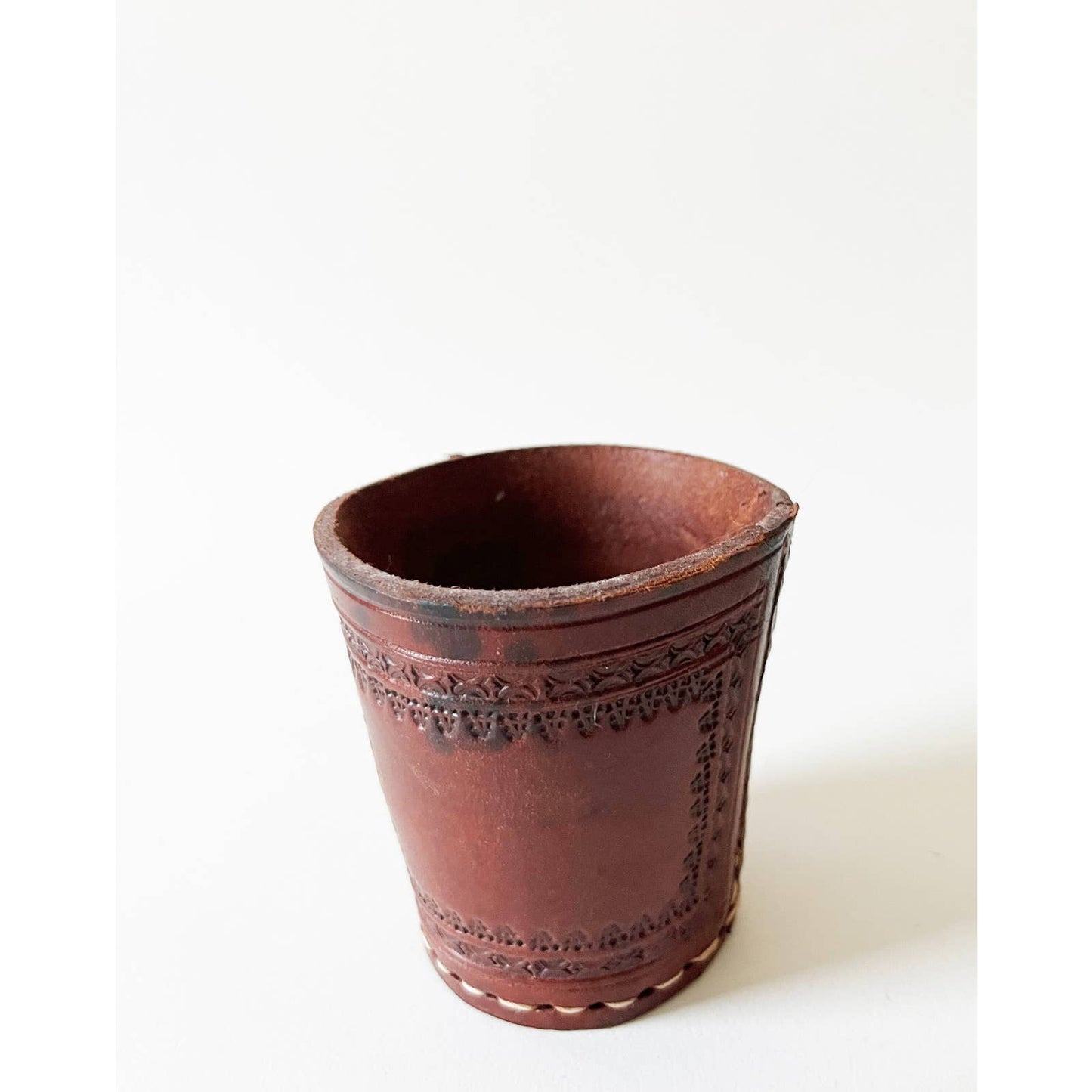 Leather Stamped Decorative Cups