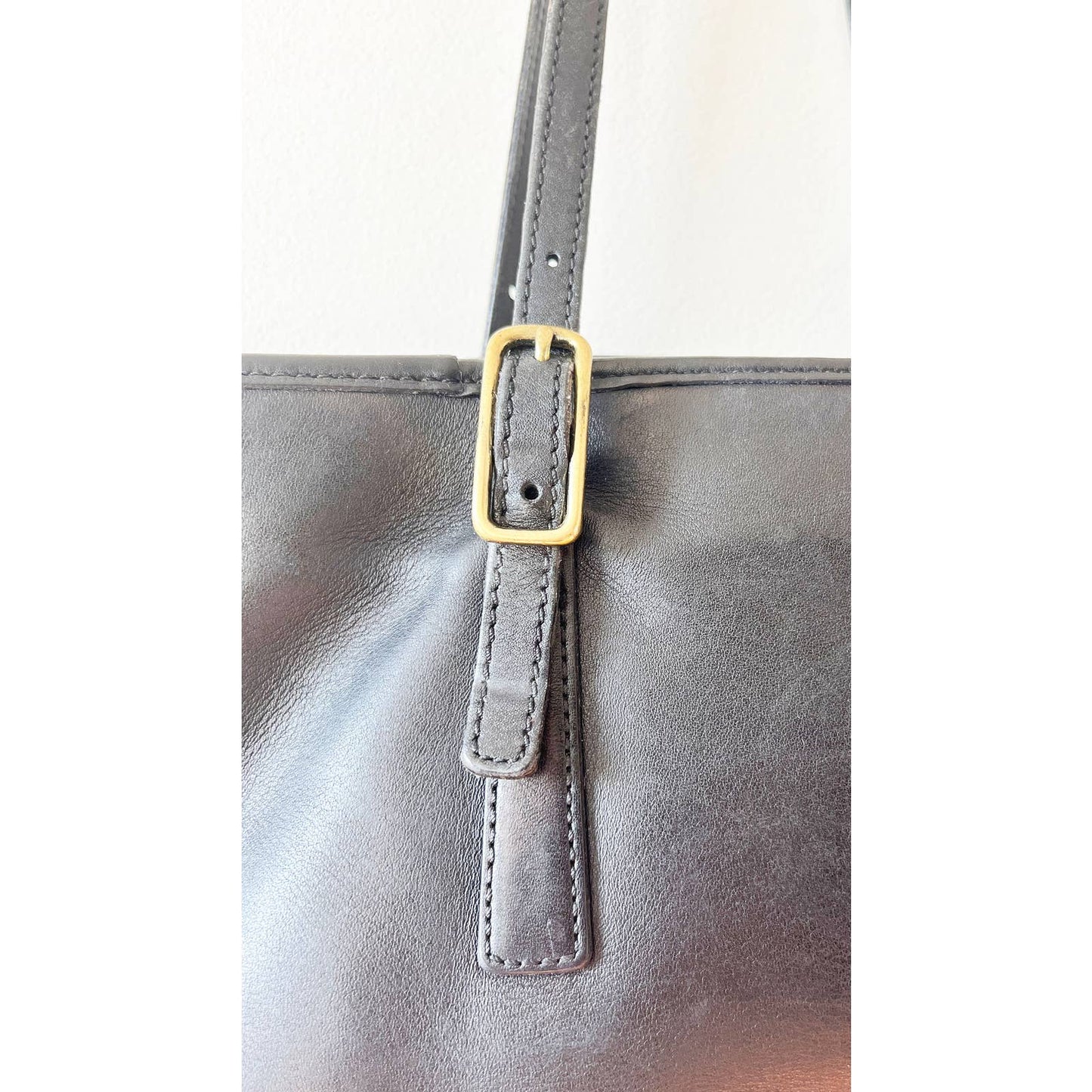 Vintage 90s Coach Black Leather Bag