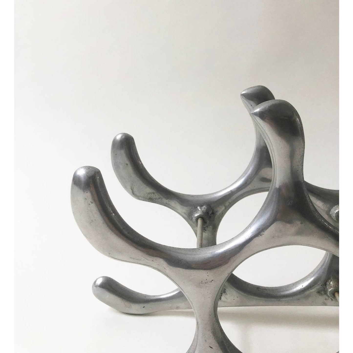 Vintage Silver Wavy Wine Rack |