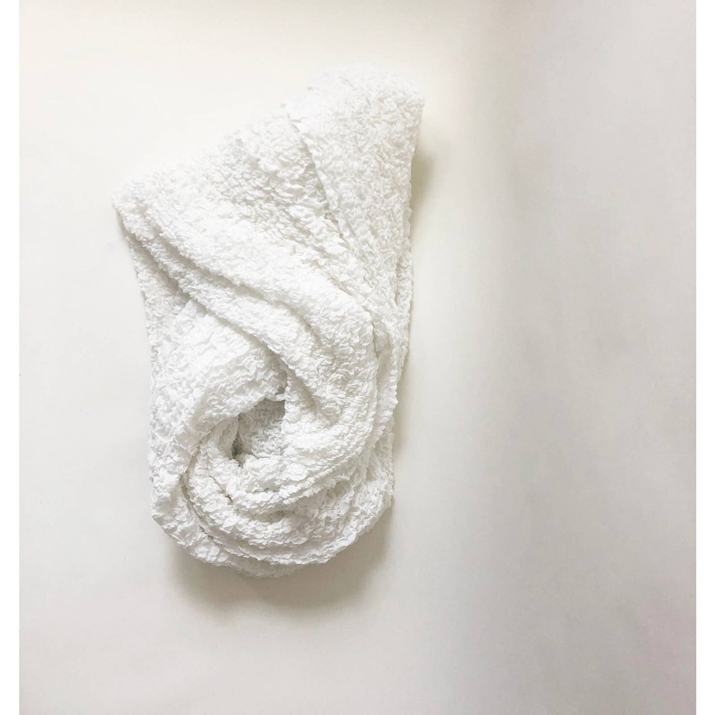 Vintage Scrunch Linen Bedcover | White Linen King Coverlet