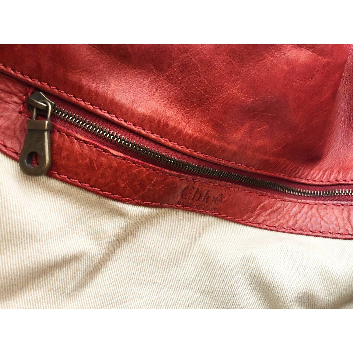 Chloé Silverado Burnt Orange Iconic Leather Shoulder Bag