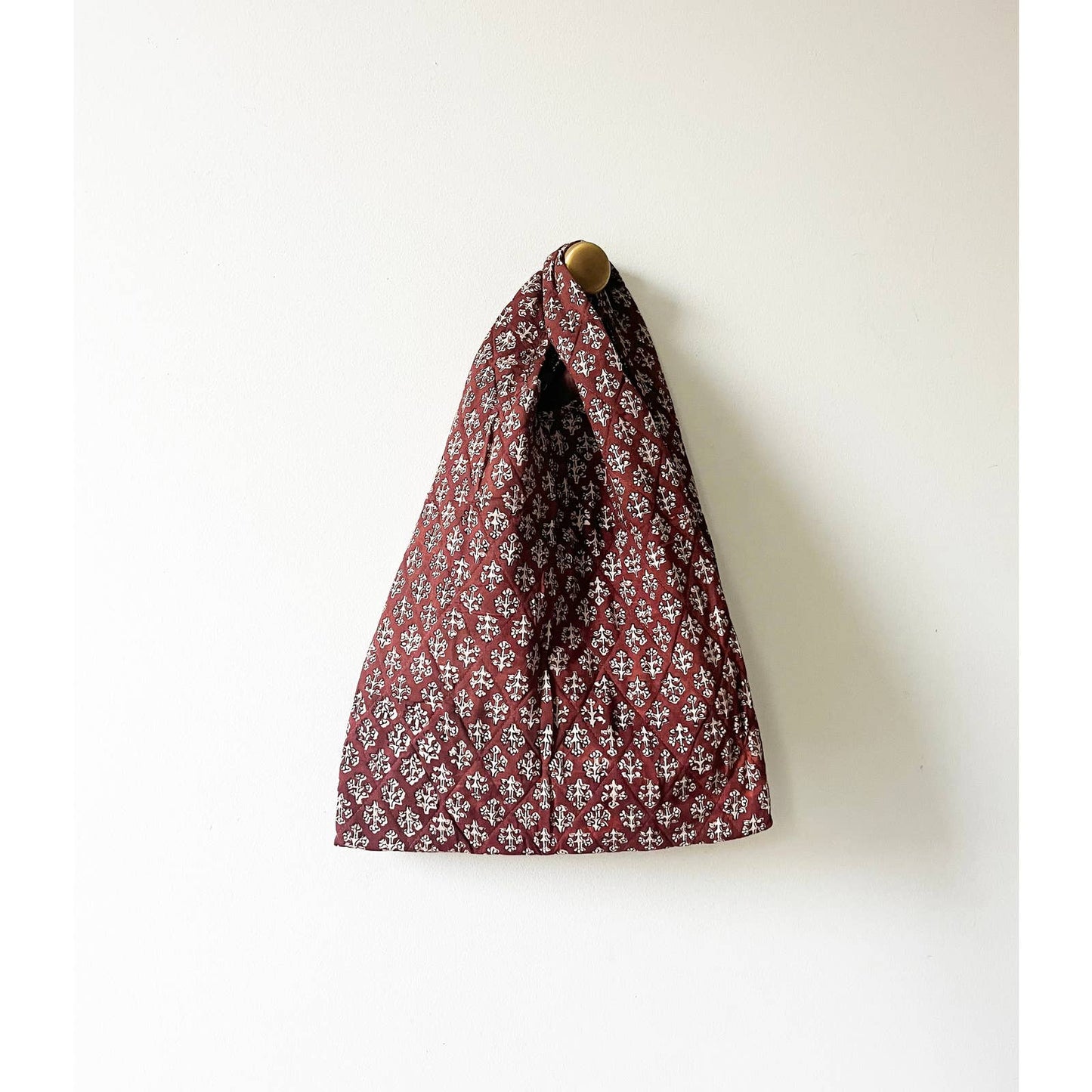 Brown Boho Print Quilted Mini Bag