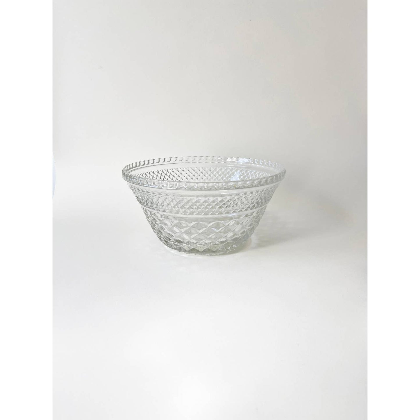 Vintage Clear Glass Classic Mixing Bowl