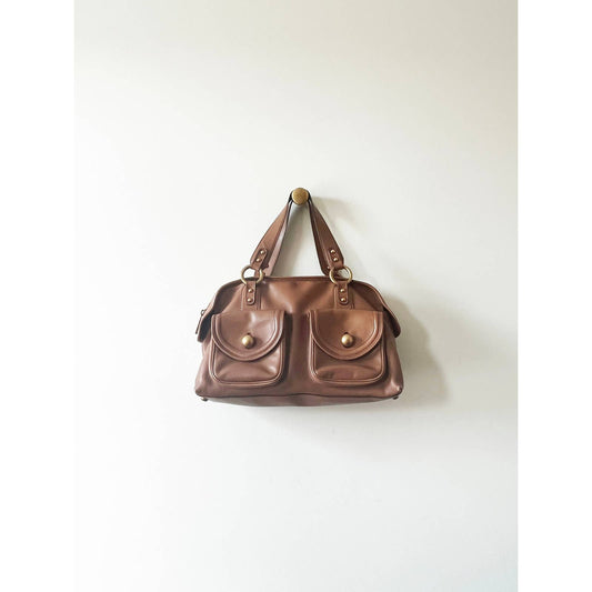 Y2k Marc Jacobs Zipper Leather Satchel Bag