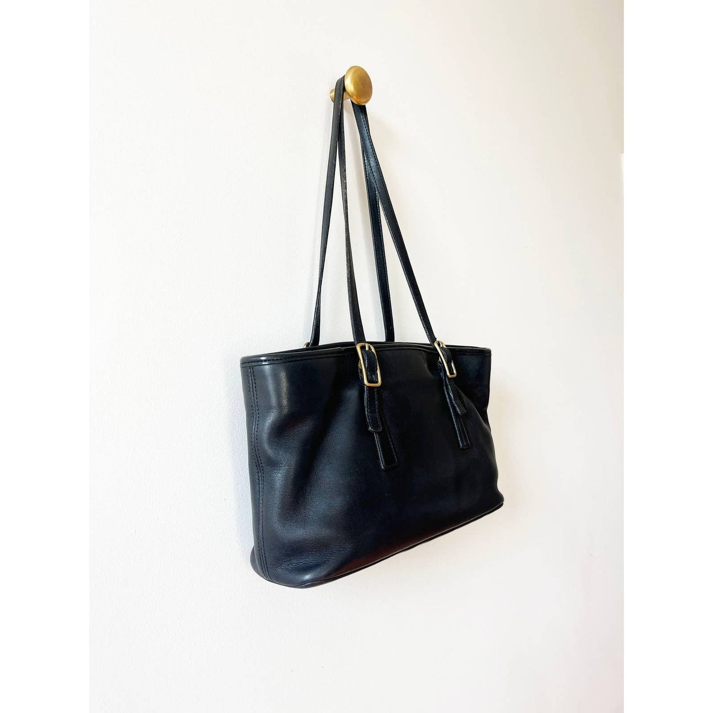 Vintage 90s Coach Black Leather Bag