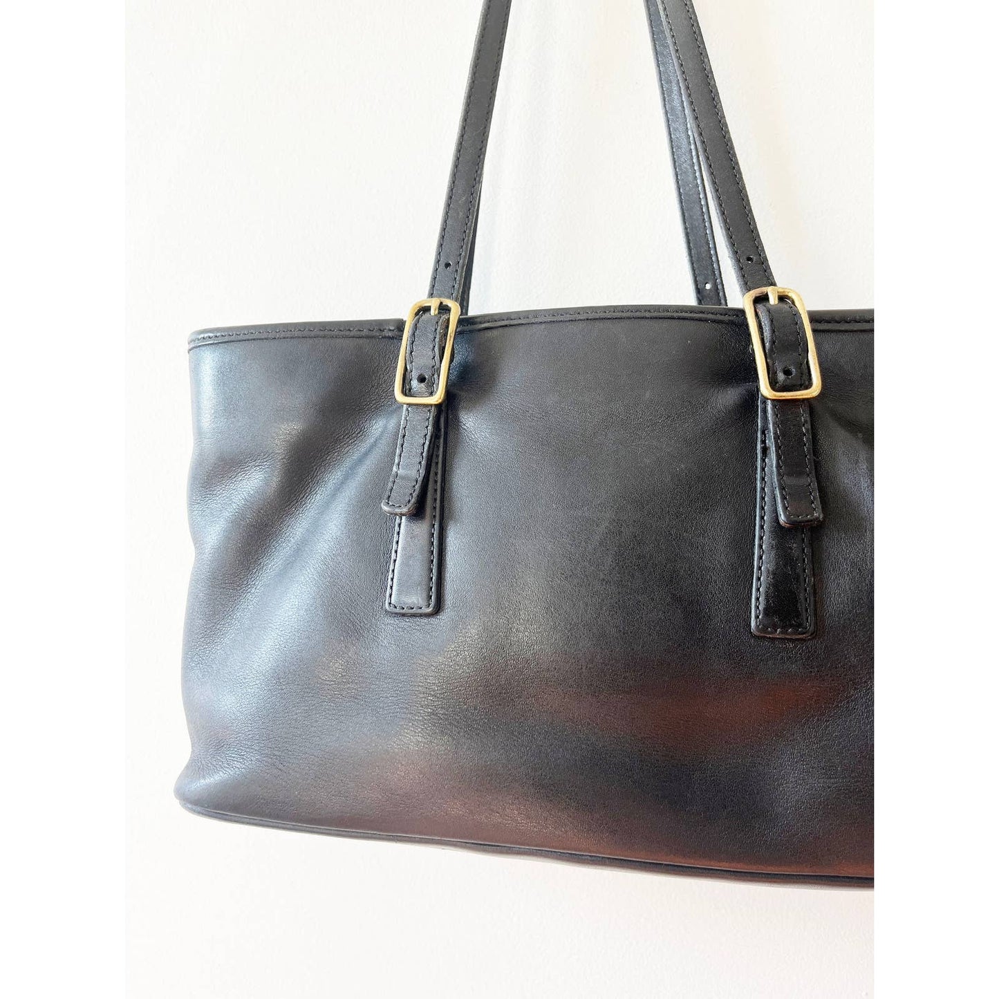 Vintage 90s Coach Black Leather Bag