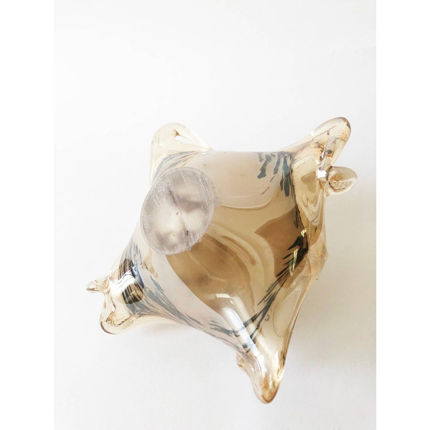 Vintage Handblown Vetro Eseguito Secondo La Tecnica Murano Art Bowl
