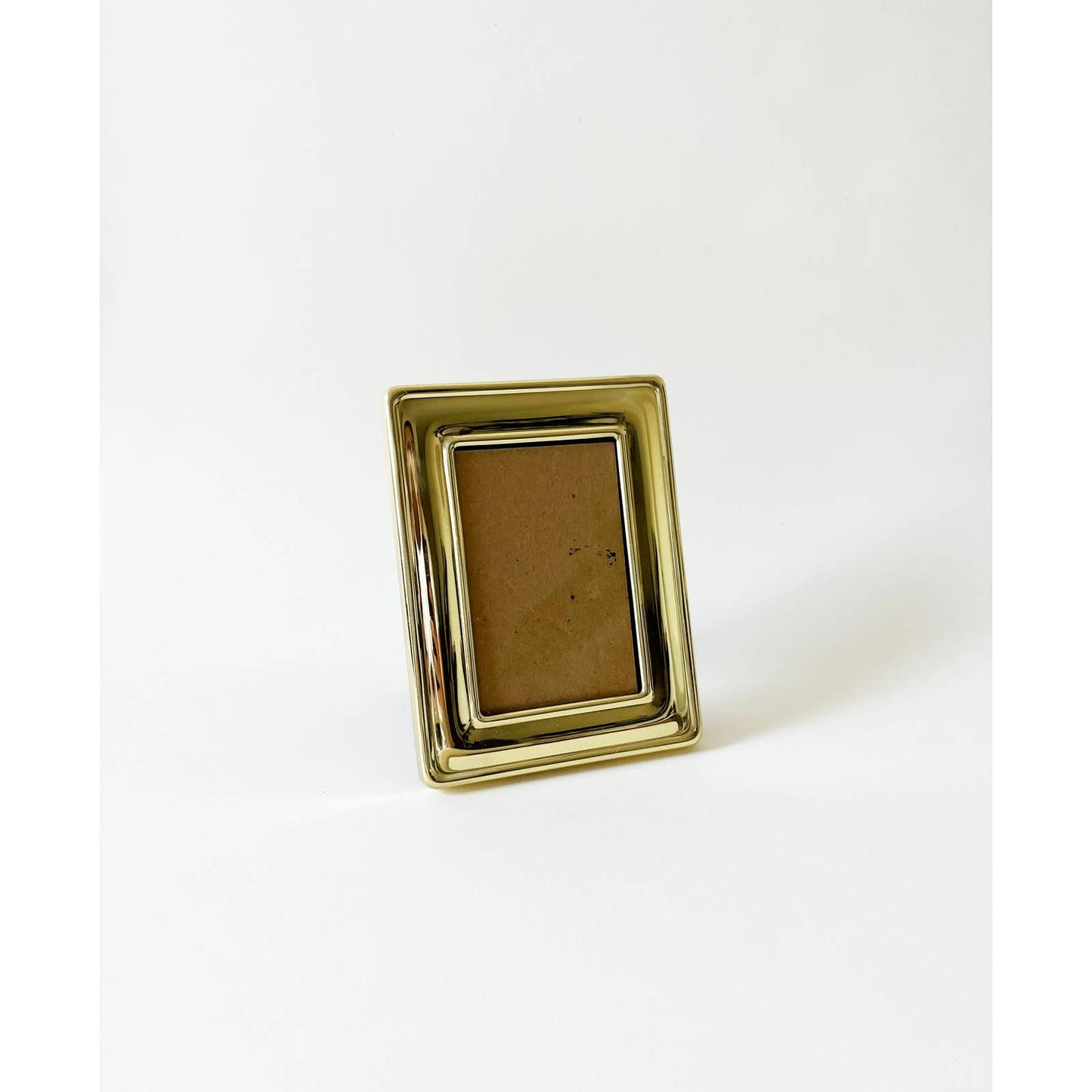 Vintage Small Brass Thick Edge Frame
