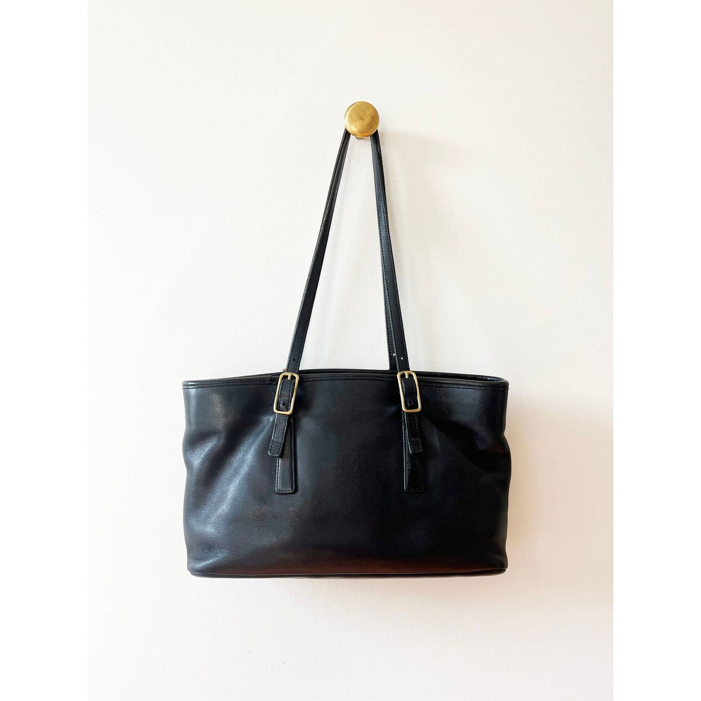 Vintage 90s Coach Black Leather Bag