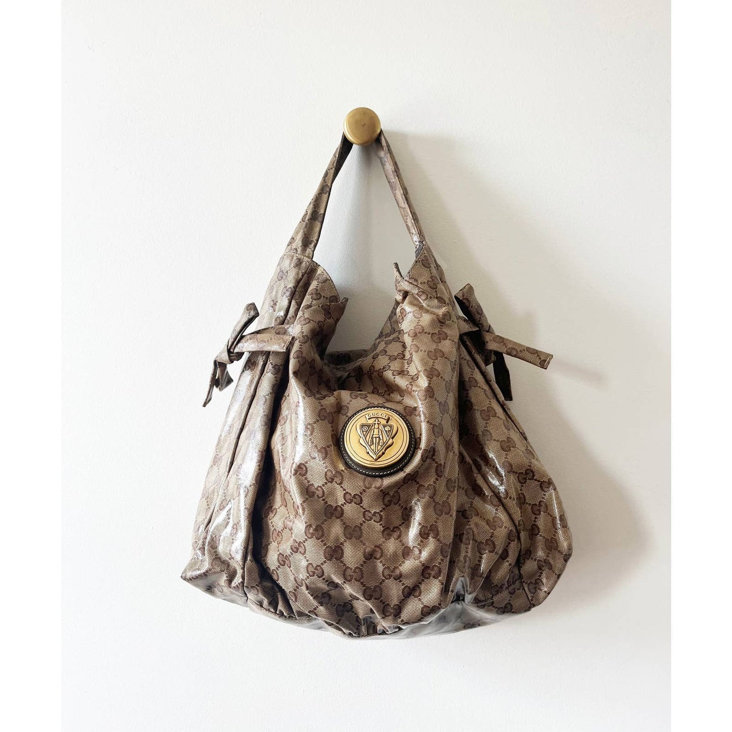 Gucci Y2K Hystaria Collection Monogram Logo Hobo Purse