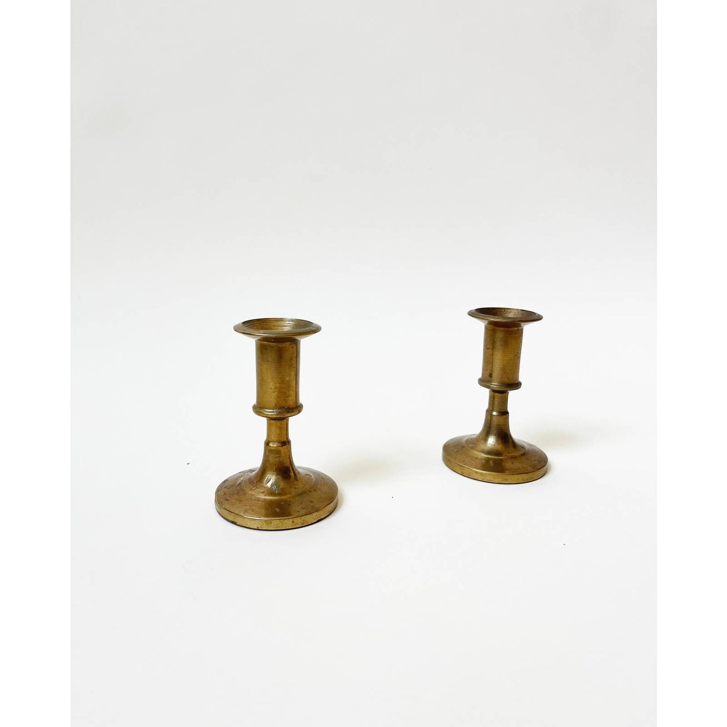 Vintage Solid Pair of Brass Decorative Candlesticks