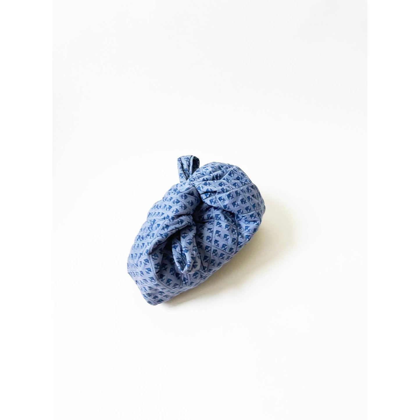 Blue Boho Print Quilted Mini Grocery Bag