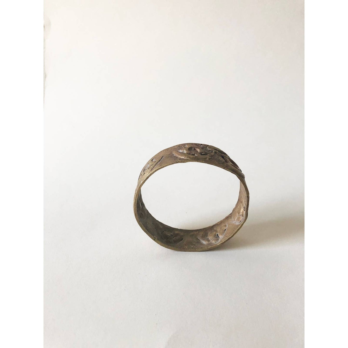 Vintage Brass Bangle Bracelet w/ Hyroglific Eye Design