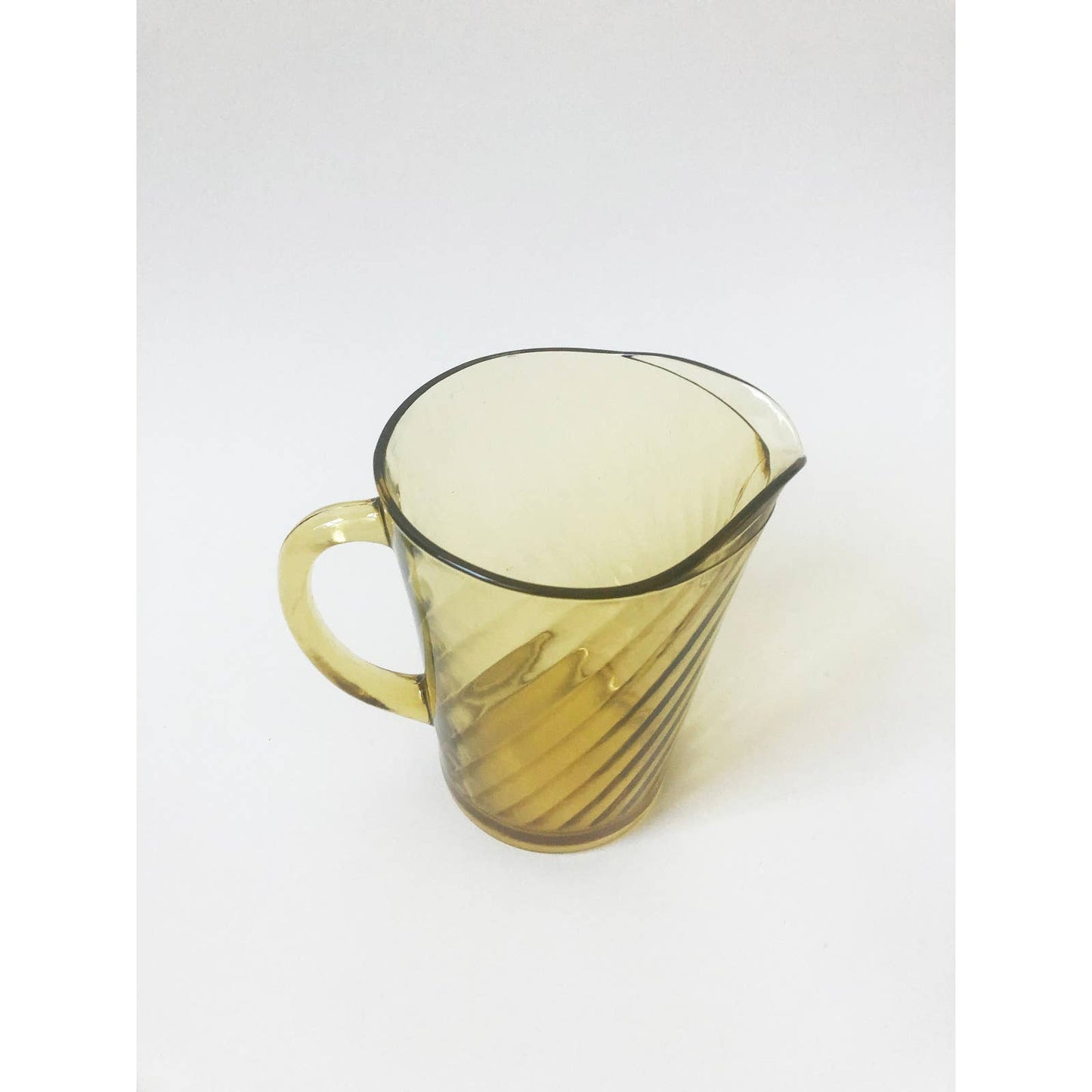 Vintage Yellow Glass Pitcher