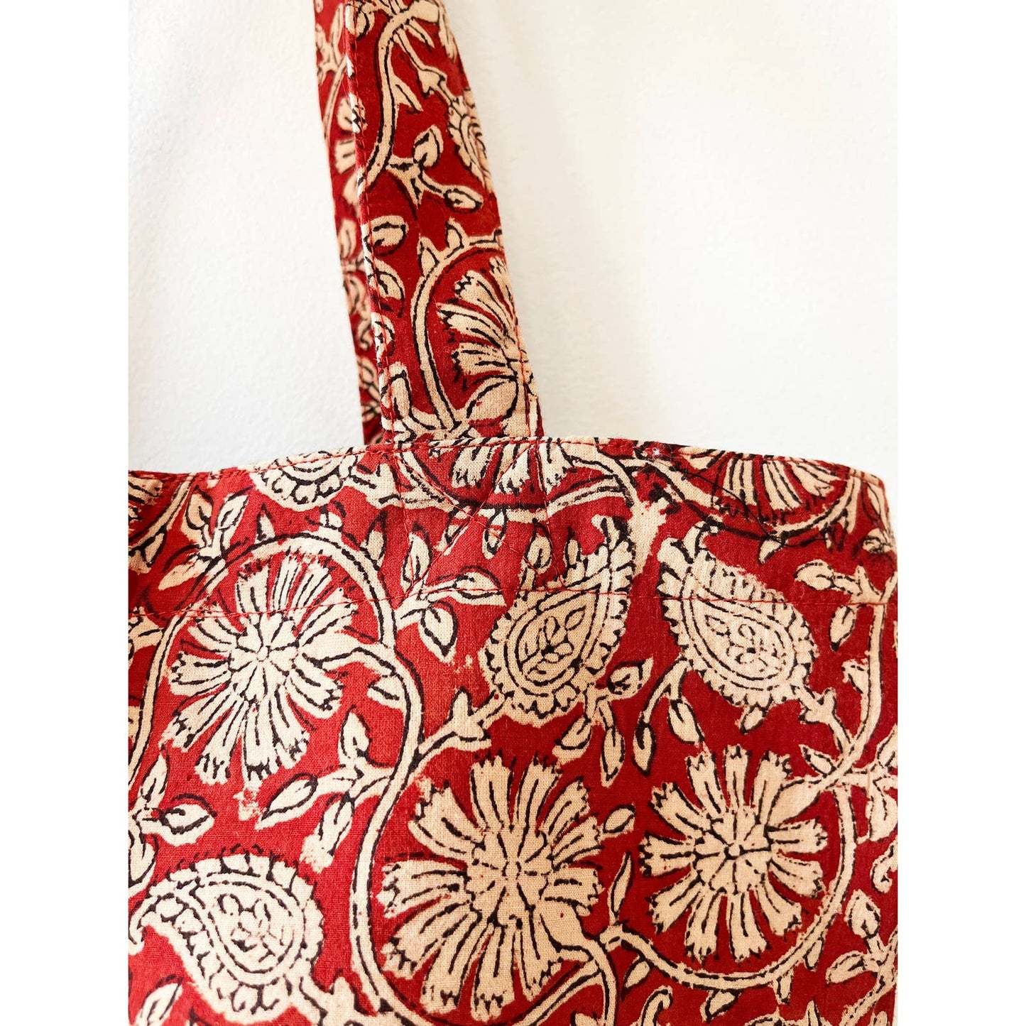 Terracotta Floral Boho Print Tote Bag