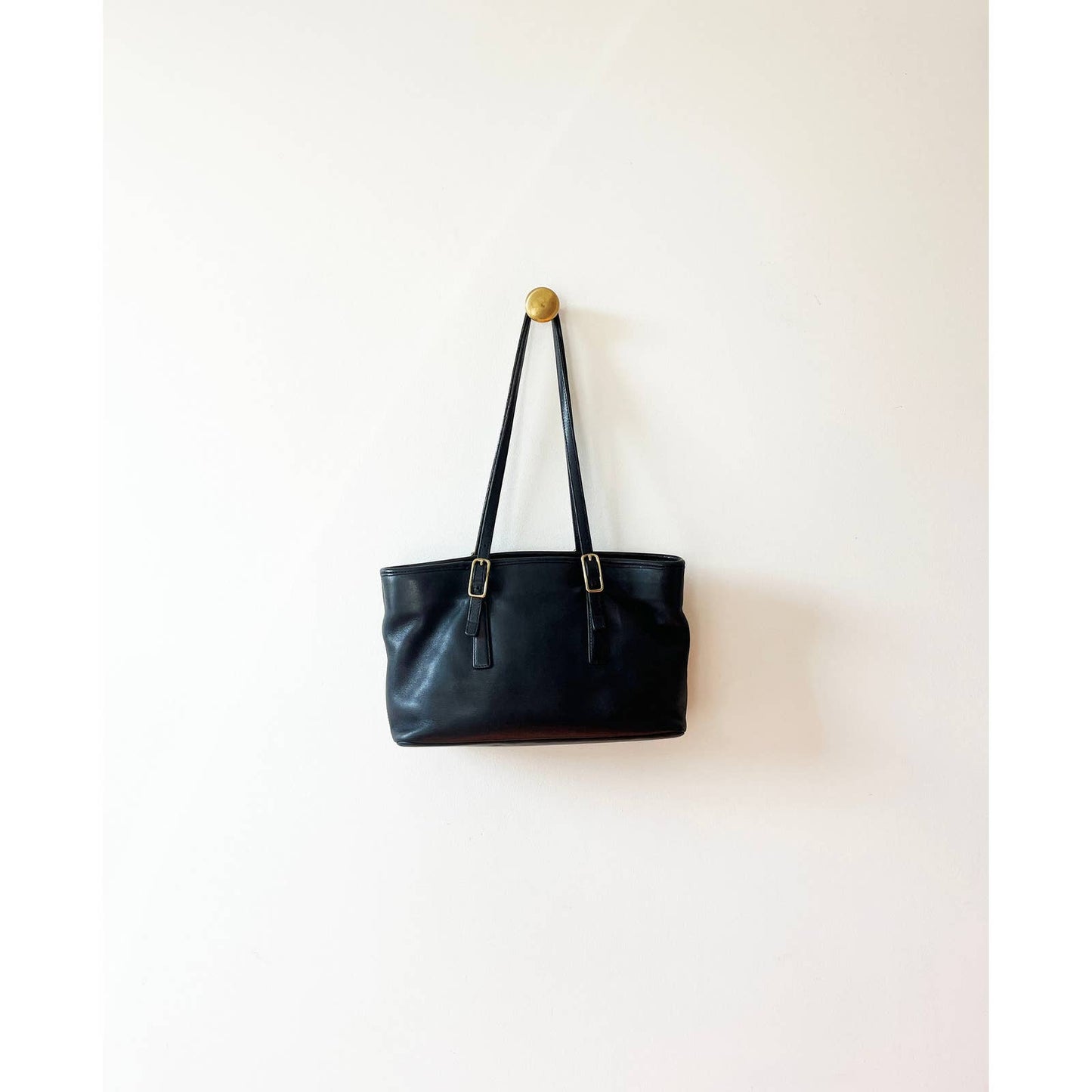 Vintage 90s Coach Black Leather Bag