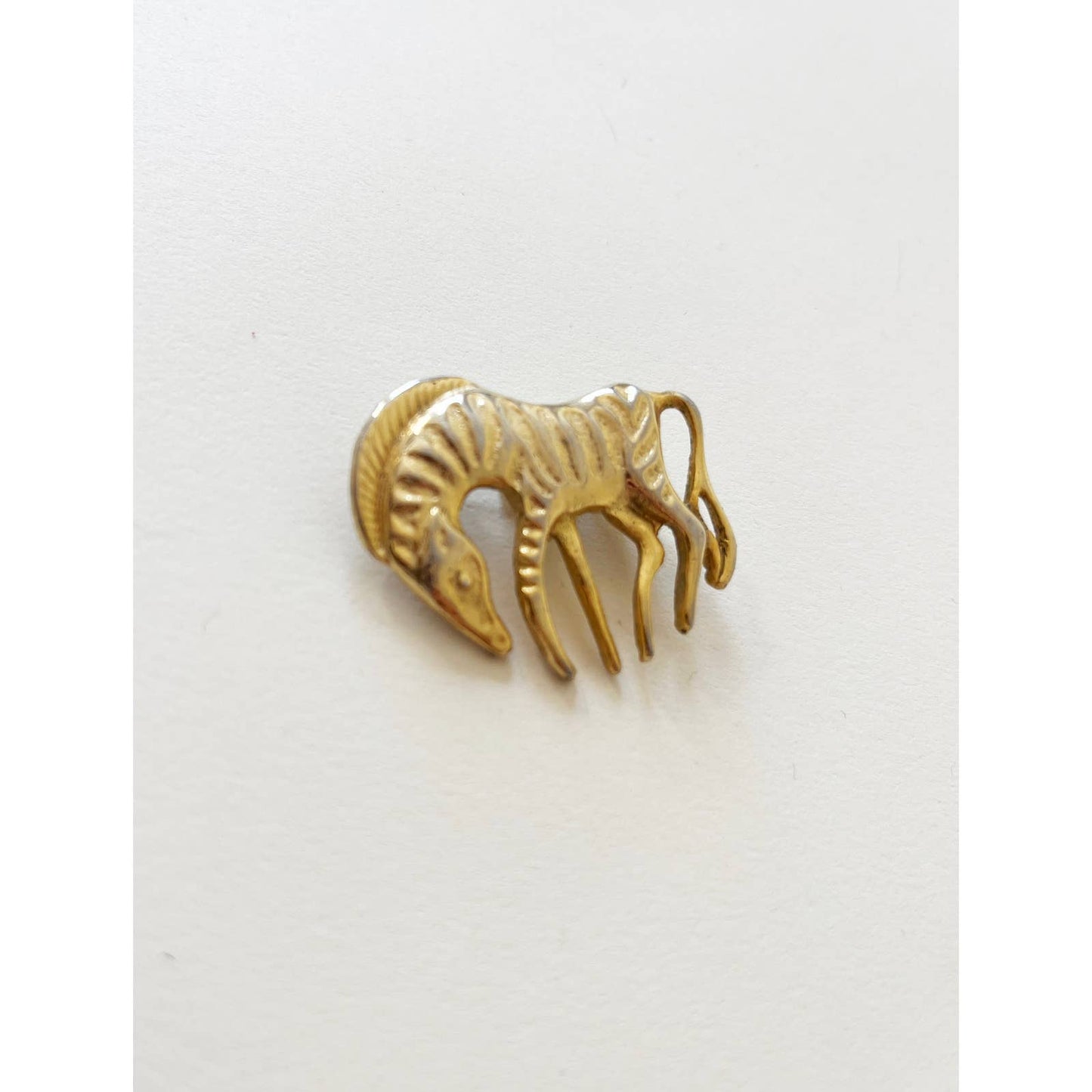 Vintage Greek Zebra Brooch Pin