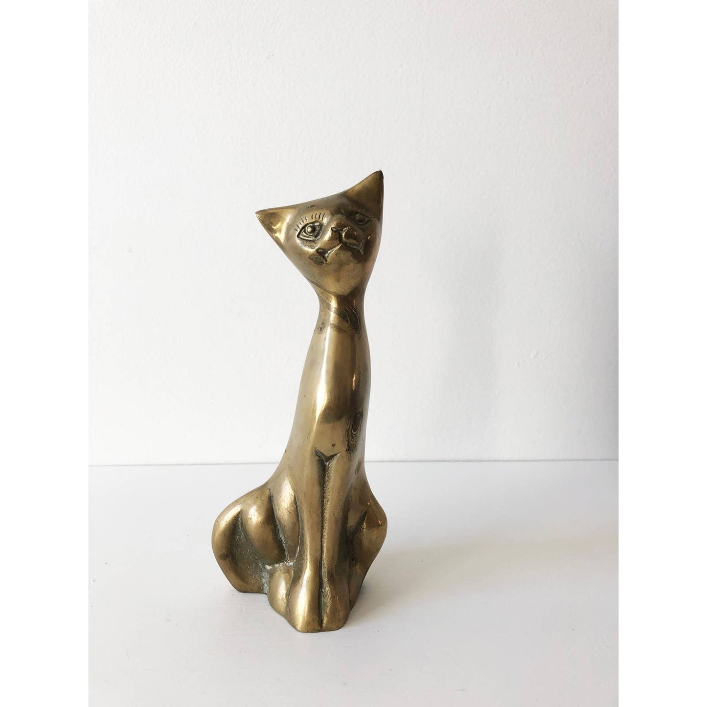 Vintage Brass Cat Figurine