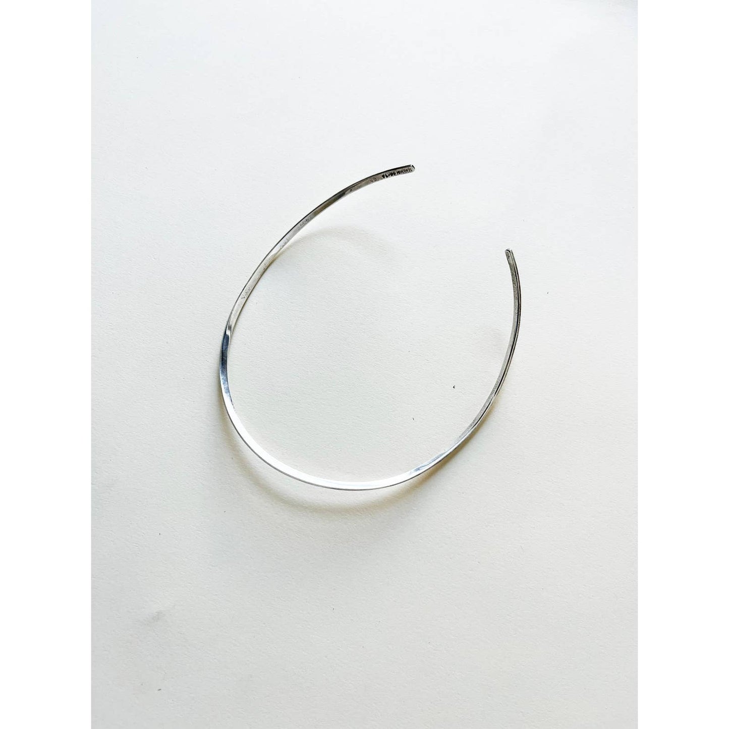 Vintage 925 Silver Modernist Thin Collar Choker