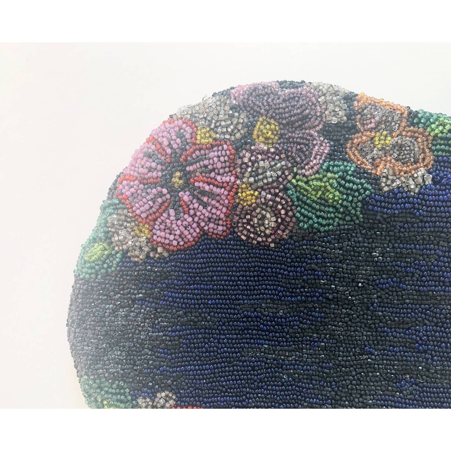 Vintage Floral Beaded Clutch Bag