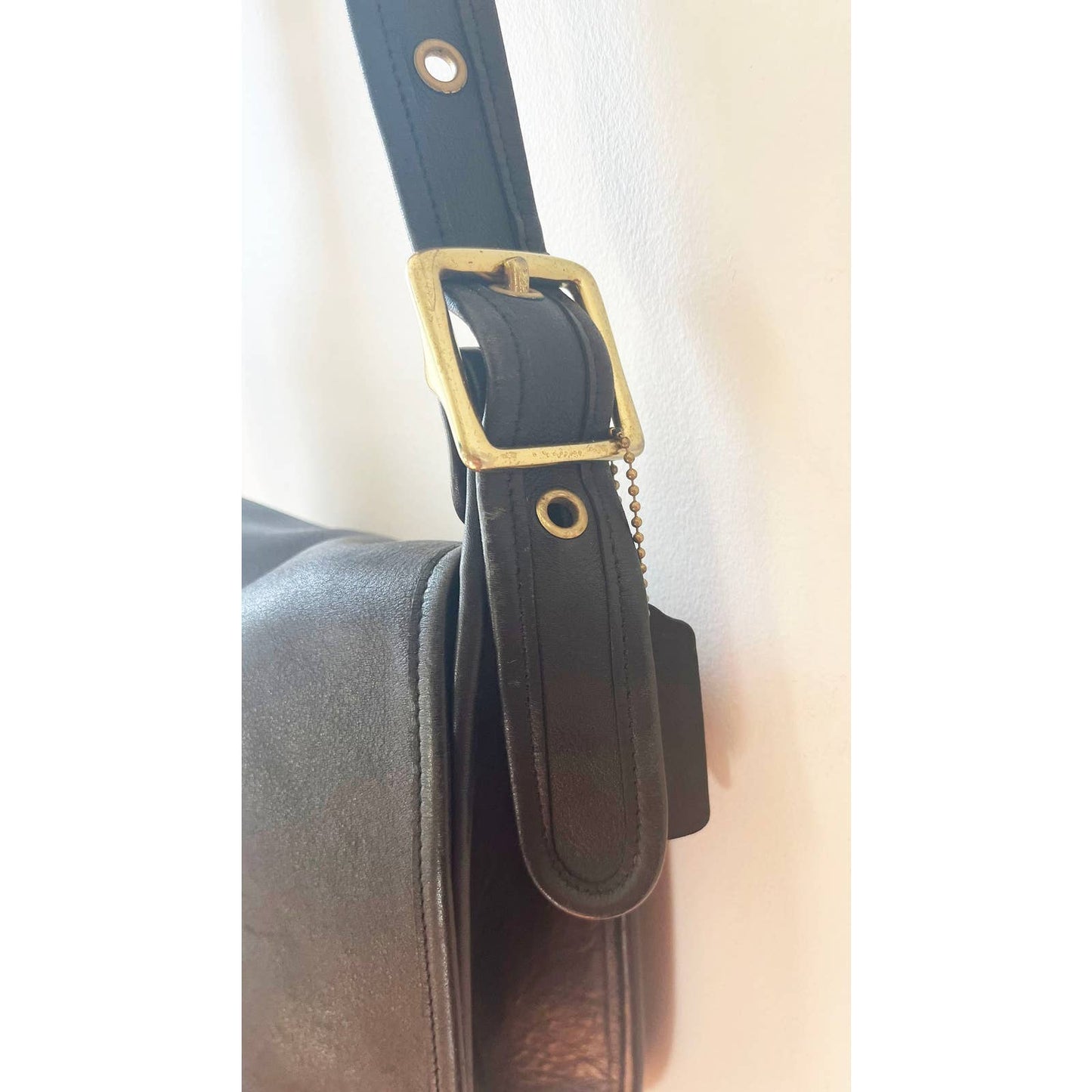 Vintage 90s Coach Legacy Black Leather Shoulder Cross Body Bag