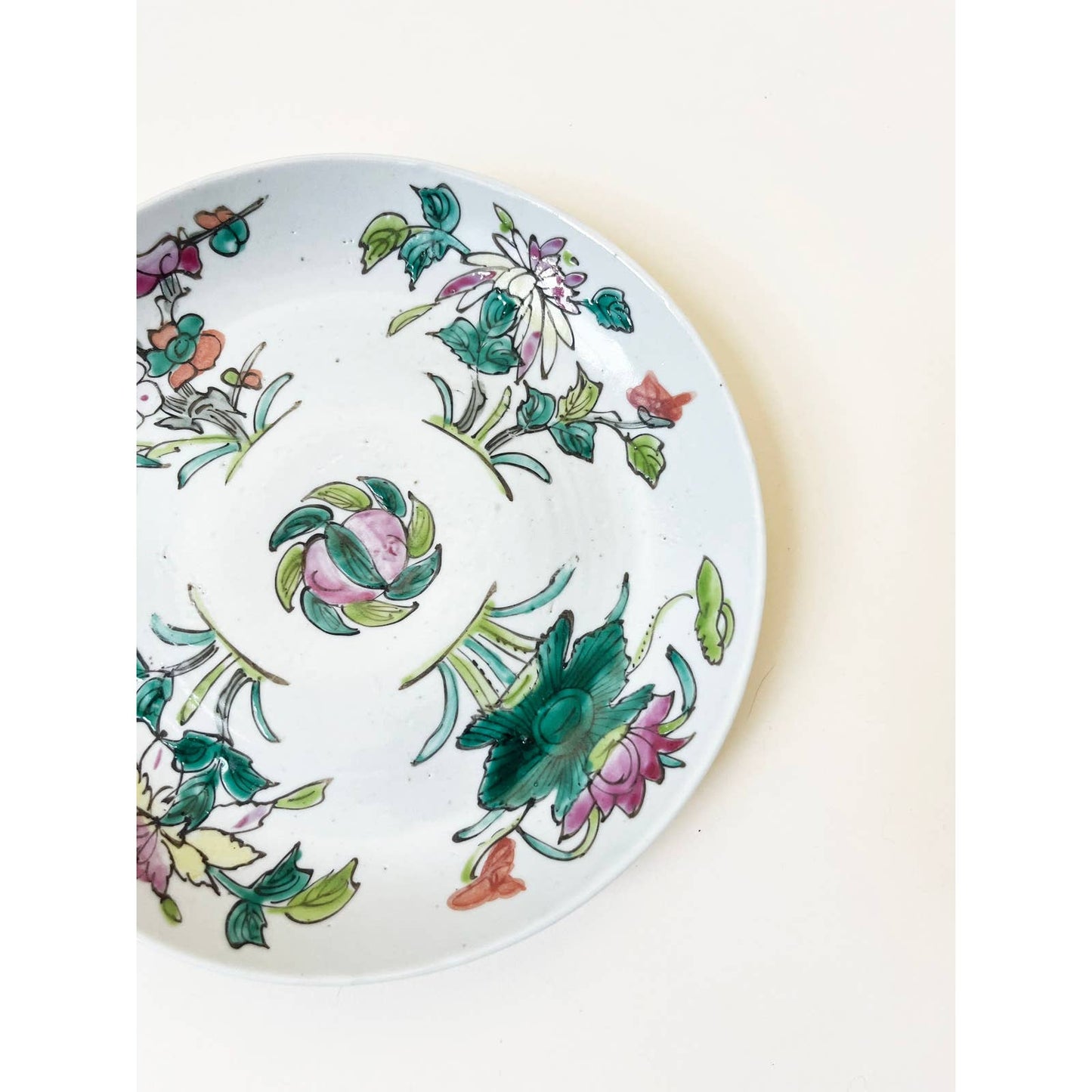 Vintage Chinoiserie Ceramic Dish
