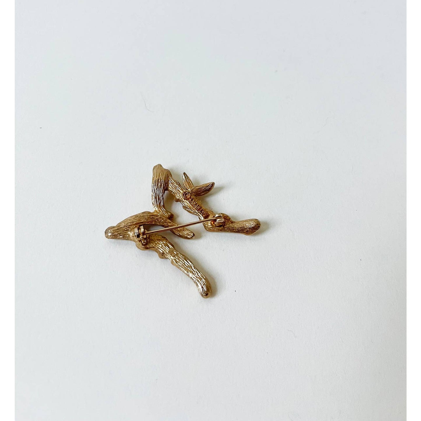 Vintage M Letter Vine Broach Pin