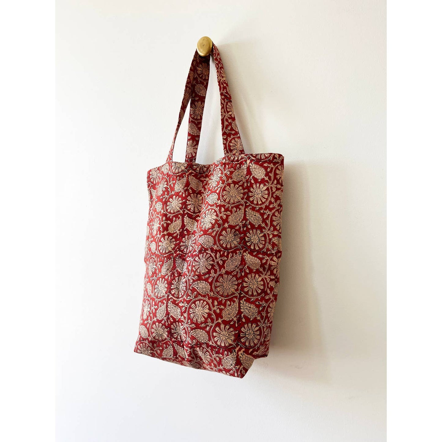 Terracotta Floral Boho Print Tote Bag
