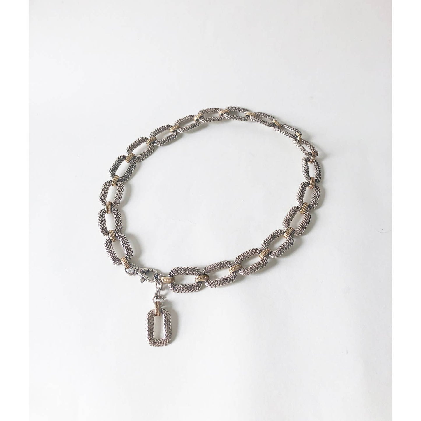 Vintage Silver and Gold 80s Metal Waist Belt