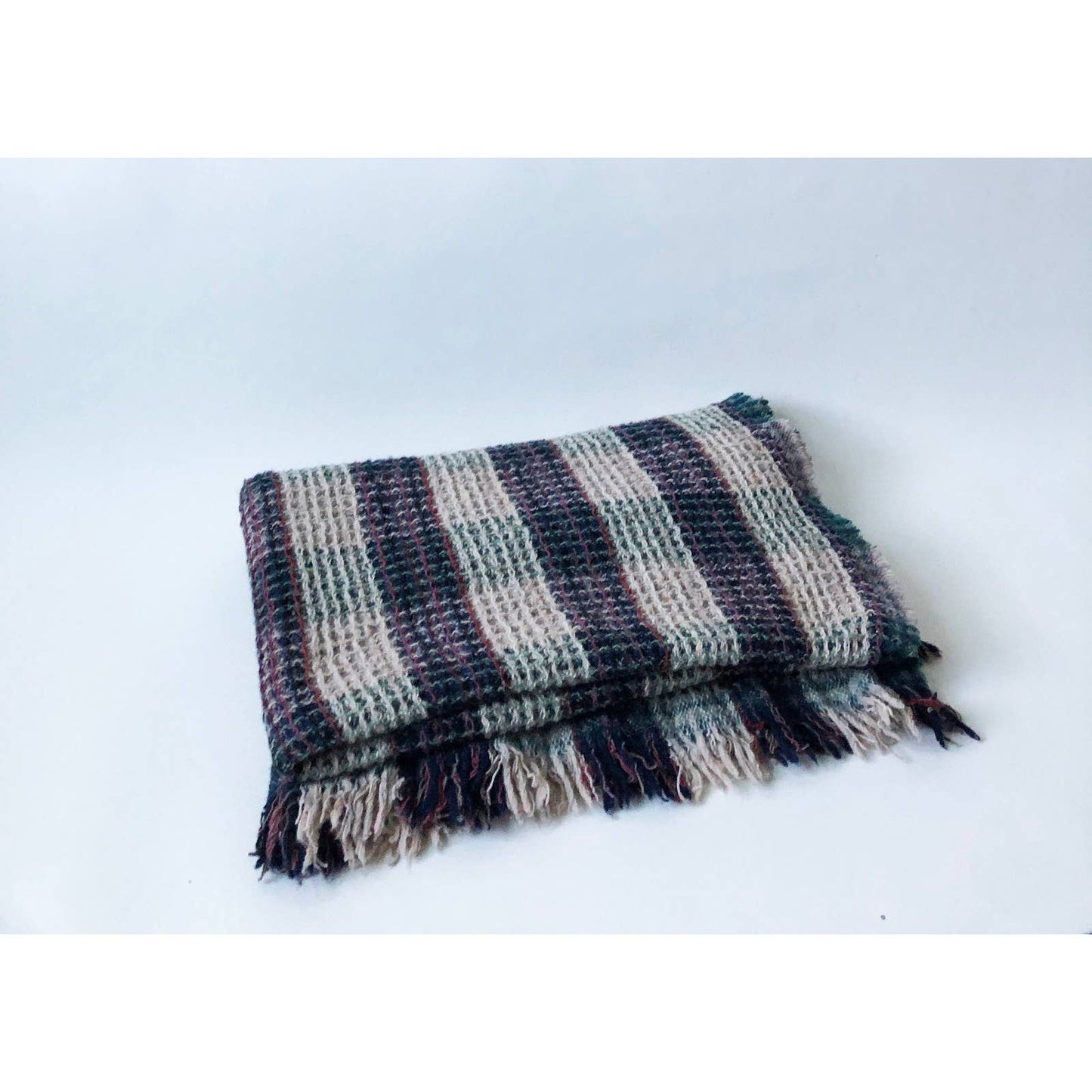 Vintage Jewel Tone Tweedmill Throw Blanket
