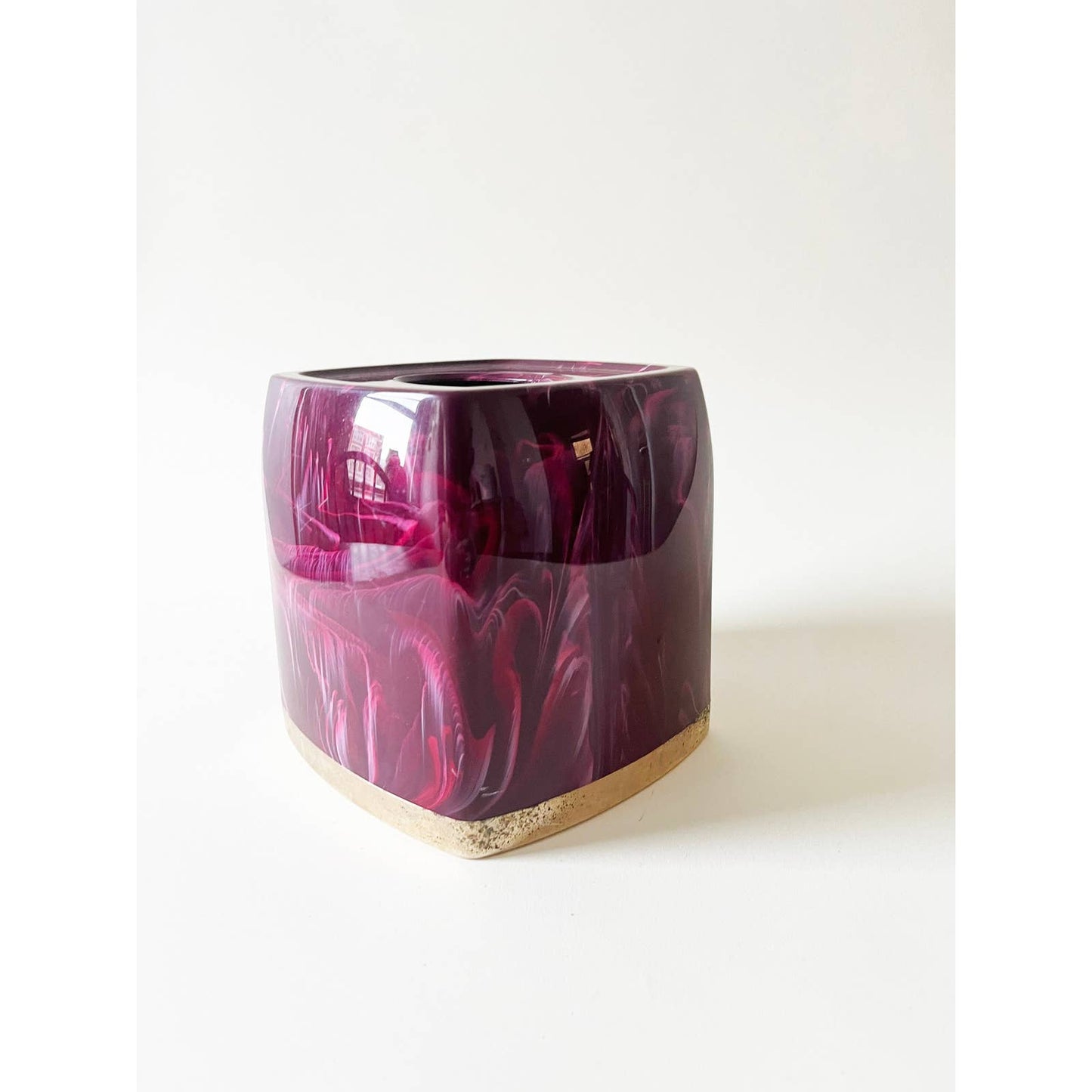 Vintage Marbleized Maroon Tissue Paper Cover