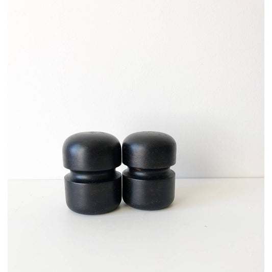 Black Stained Wood Salt & Pepper Shakers