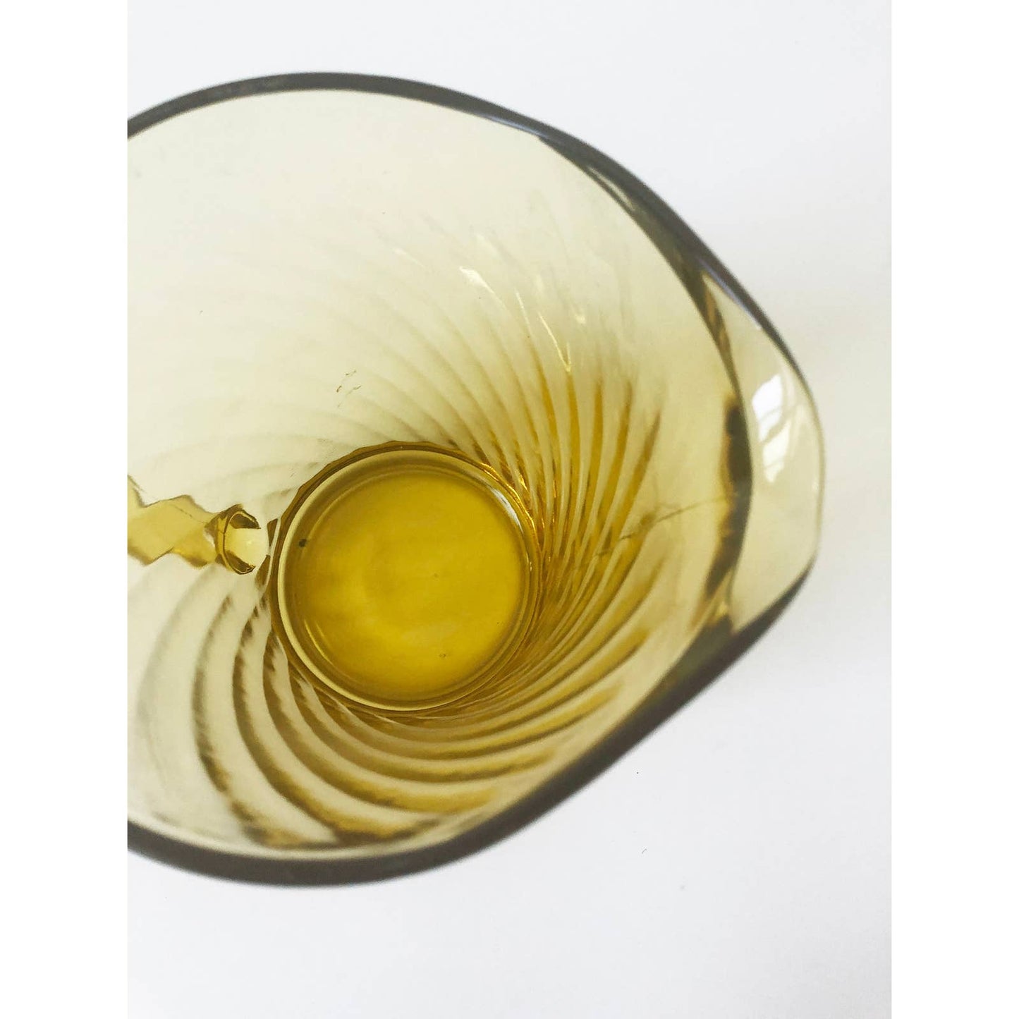 Vintage Yellow Glass Pitcher