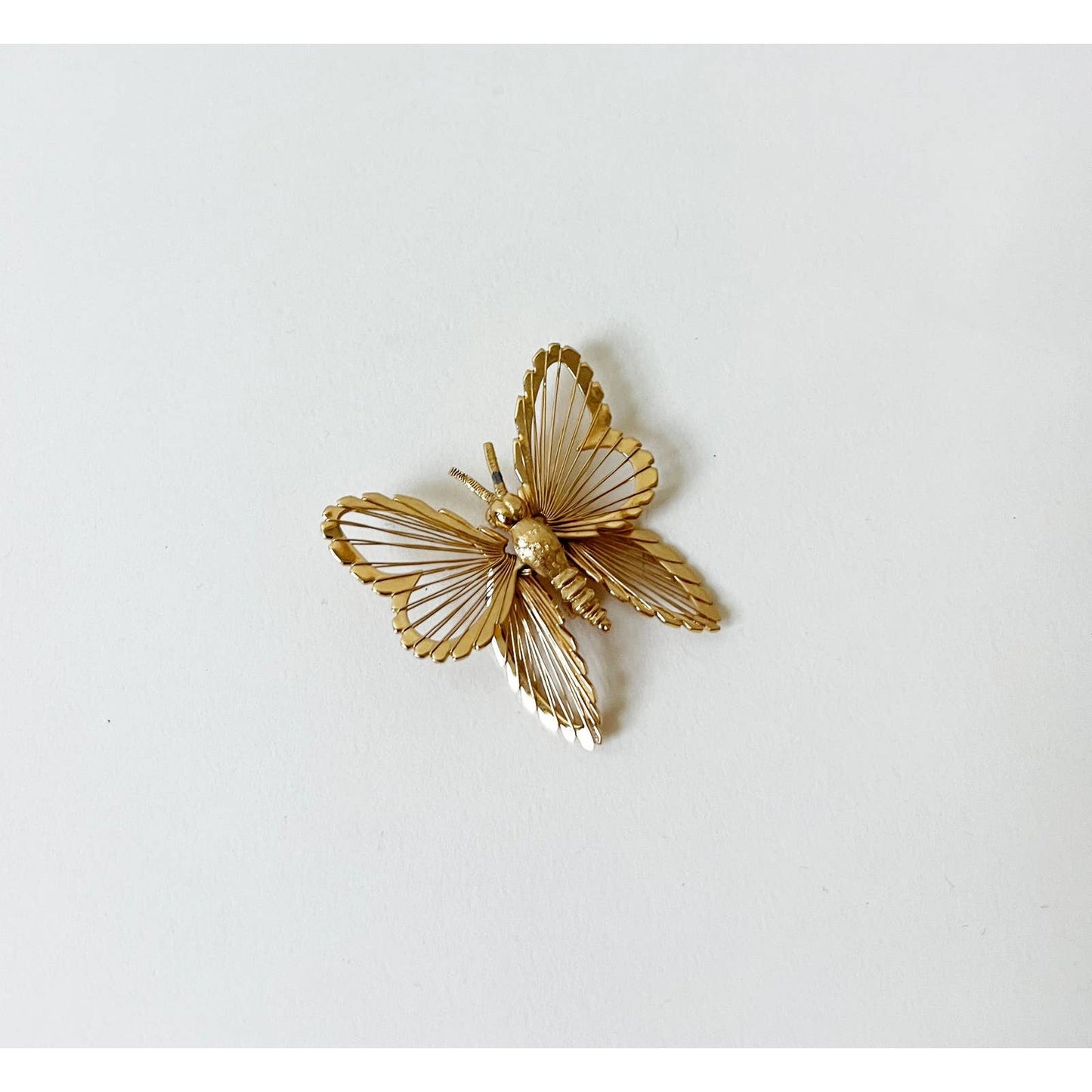 Vintage Gold Tone Butterfly Monet Pin Brooch