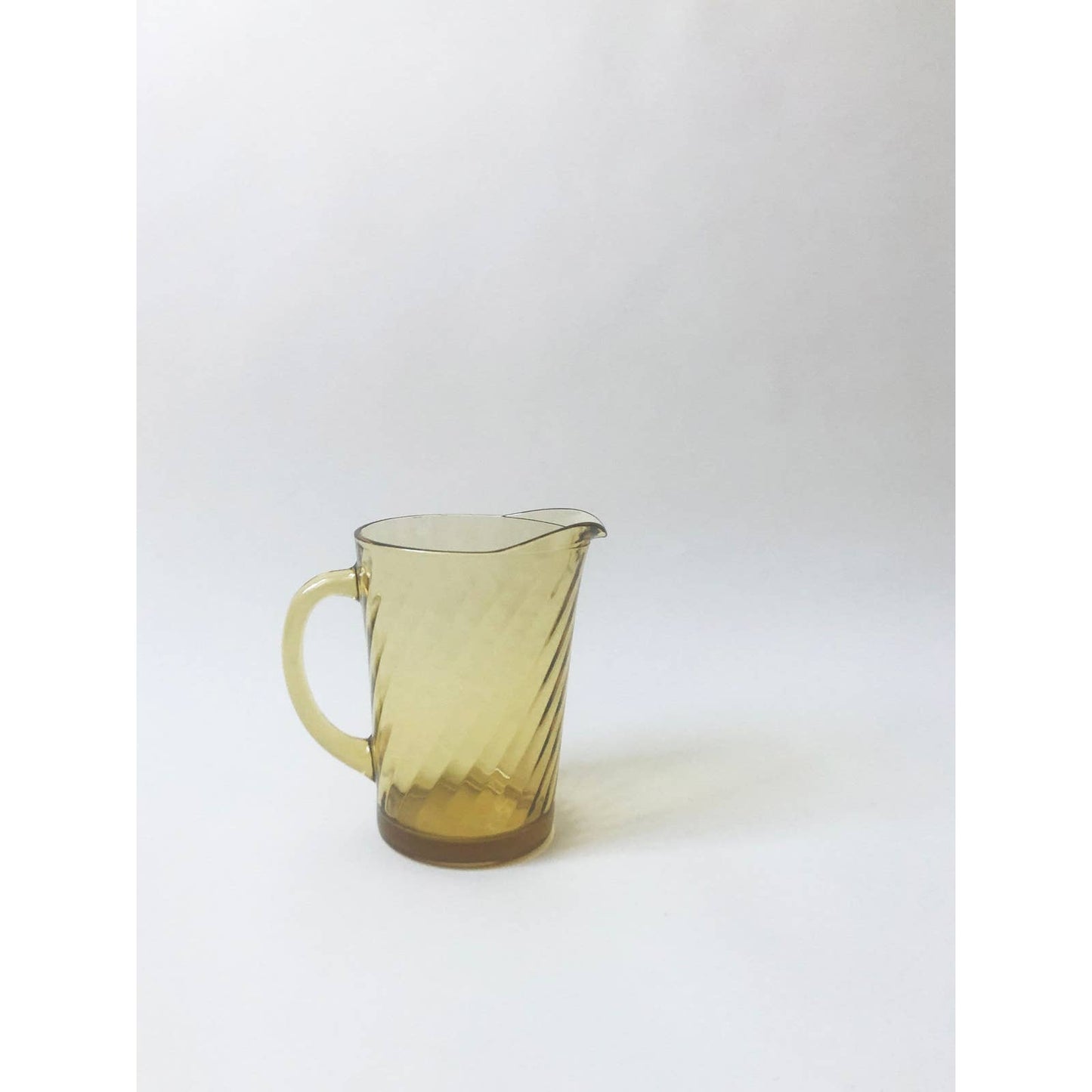 Vintage Yellow Glass Pitcher